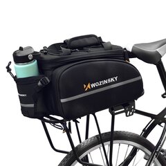 Wozinsky bicycle bike pannier bag rear trunk bag with bottle case 35L black (WBB19BK) hind ja info | Seljakotid jalgratturitele | kaup24.ee