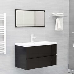 Vonios kambario baldų komplektas, juodas цена и информация | Комплекты в ванную | kaup24.ee