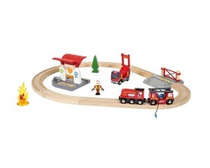 BRIO RAILWAY rajakomplekt tuletõrjujad hind ja info | Poiste mänguasjad | kaup24.ee
