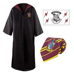 Harry Potter Gryffindori komplekt mantel + lips + tätoveering 11788 hind ja info | Lipsud, kikilipsud | kaup24.ee